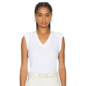 Citizens of humanity Edith roll sleeve tee in white